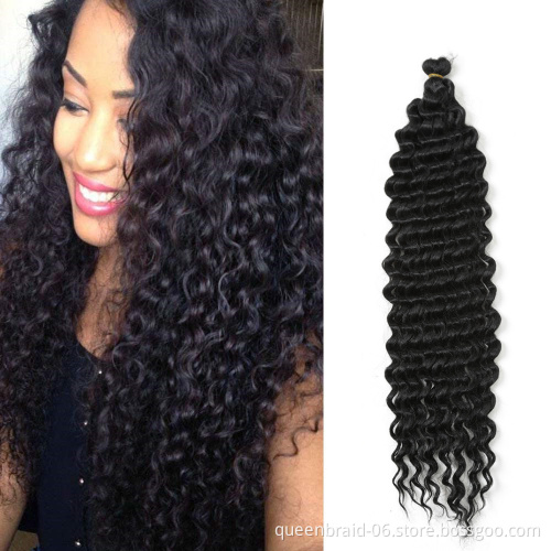 Deep Wave Twist Crochet Hair Synthetic Braid Hair Ombre Braiding Hair Extensions deep loose wave